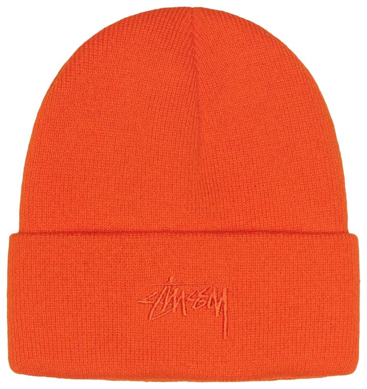 Stussy Stock Cuff Beanie Fire Orange