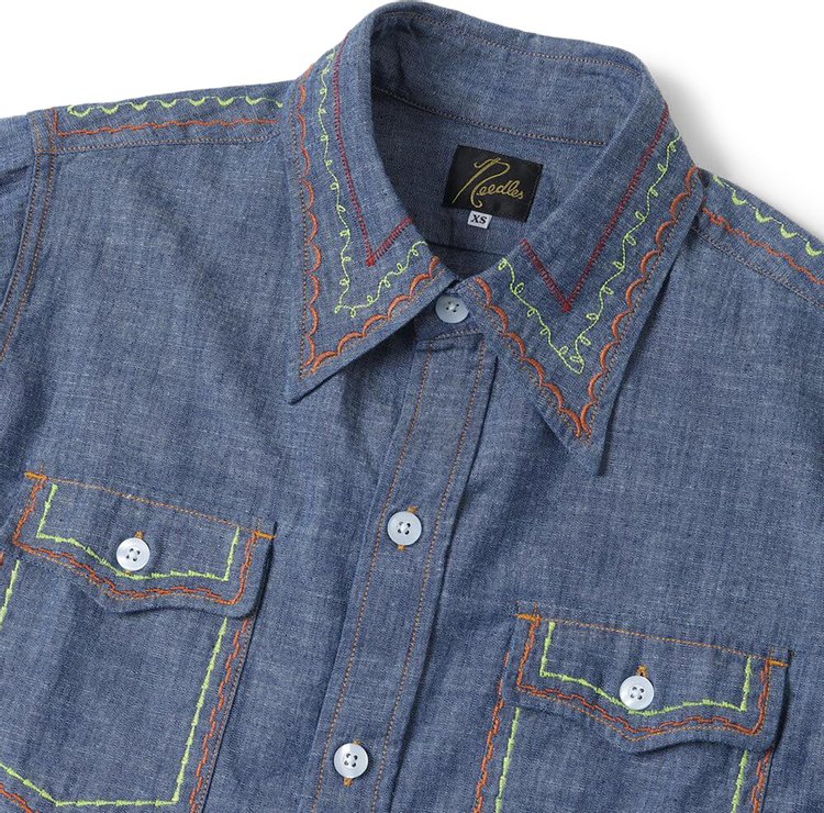 Needles Work Shirt Blue