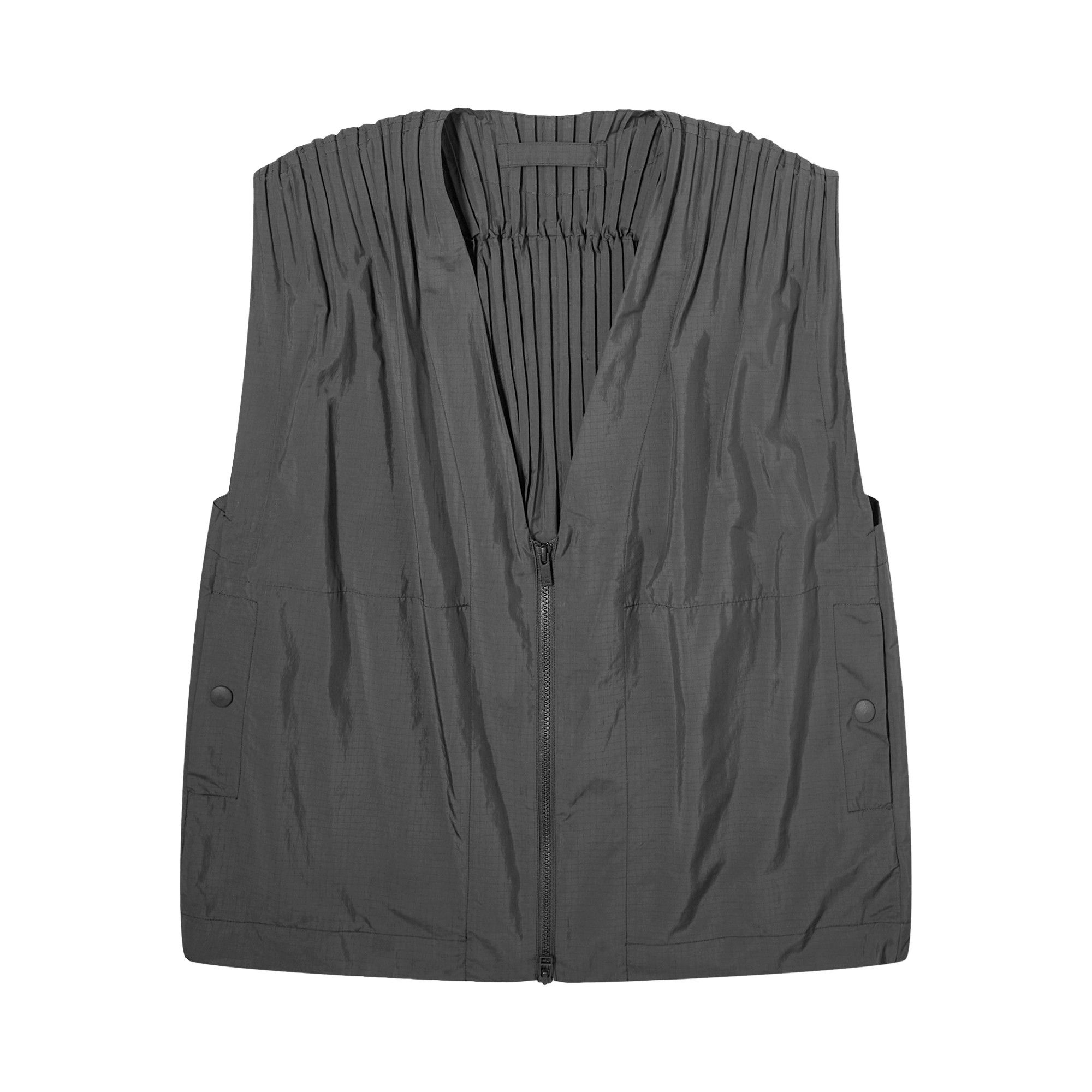 Buy Homme Plissé Issey Miyake Cascade Vest 'Black' - HP46FE277 15