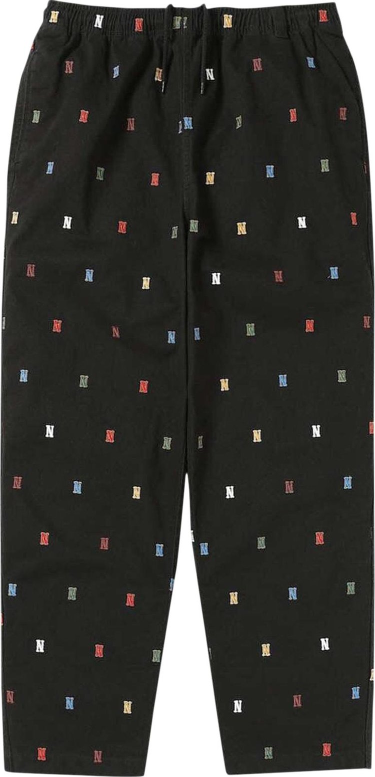 thisisneverthat Embroidered Easy Pant Black