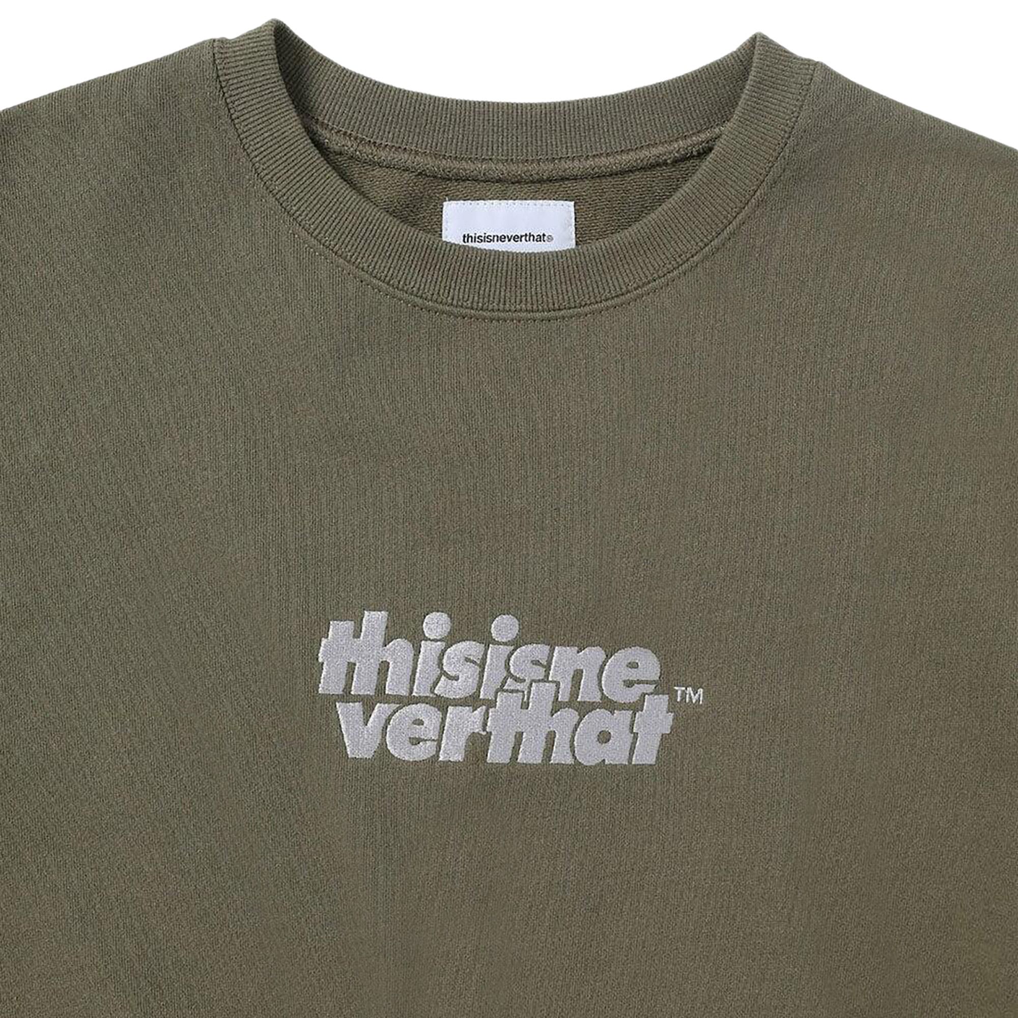 Buy thisisneverthat OL-Logo Crewneck \u0027Olive\u0027 