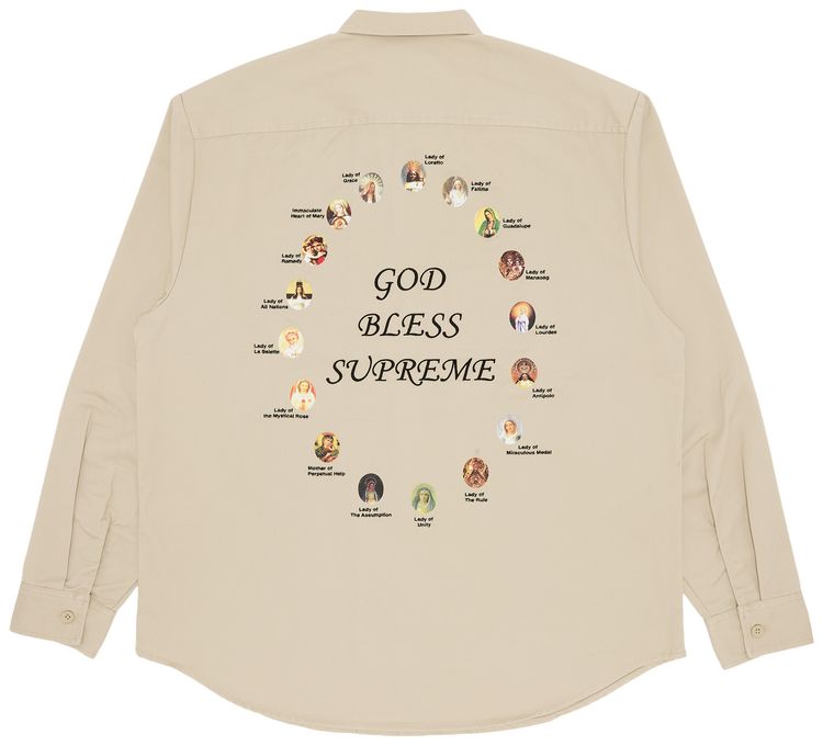 Supreme Our Lady Work Shirt Khaki