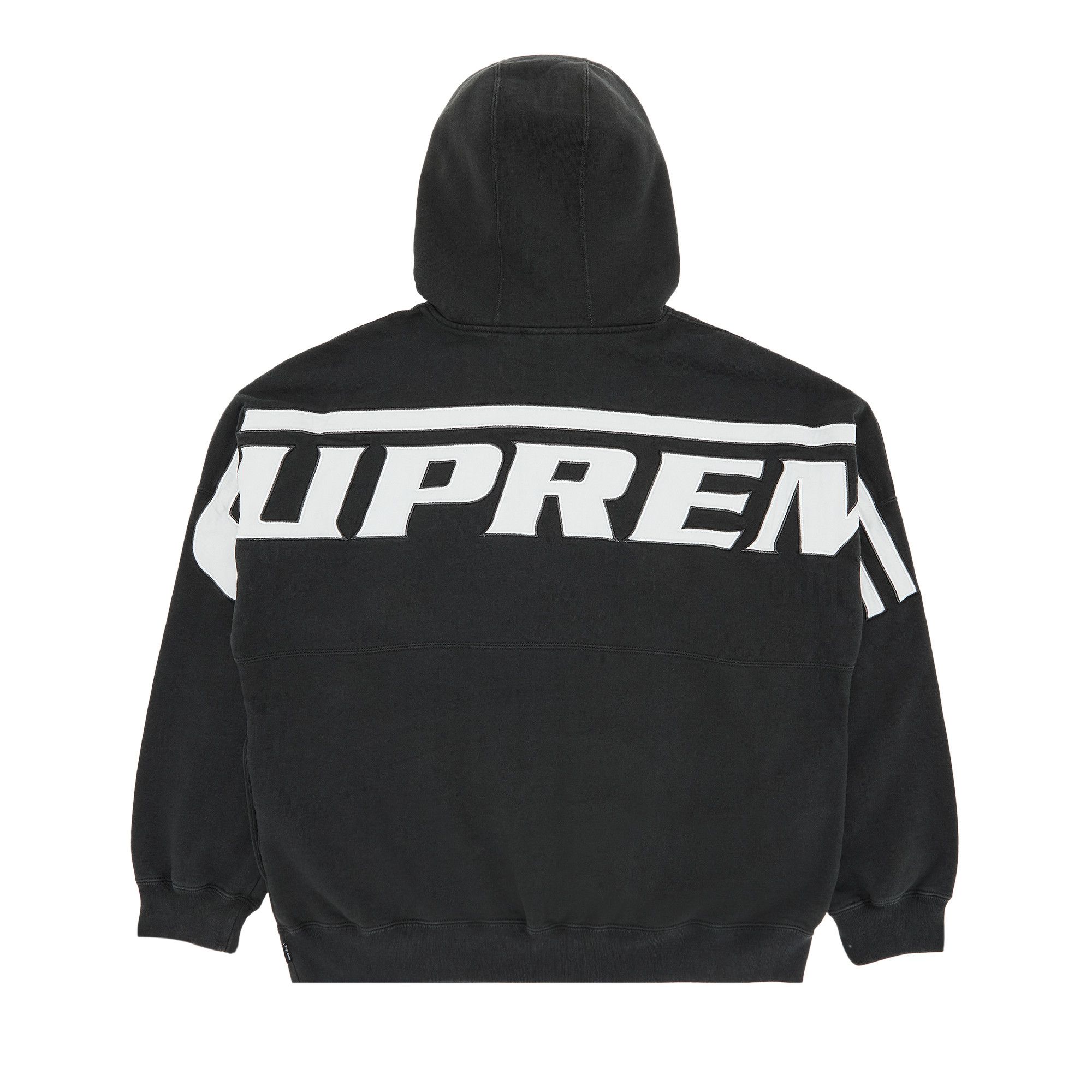【SUPREME】WRAPPED HALF ZIP HOODED SWEATSHIRT WASHED BLACK Supreme Supreme Wrapped Half Zip Hooded Sweatshirt 'Washed