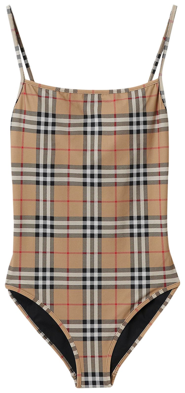 Burberry Check Print One Piece Swimsuit Archive Beige IP Check