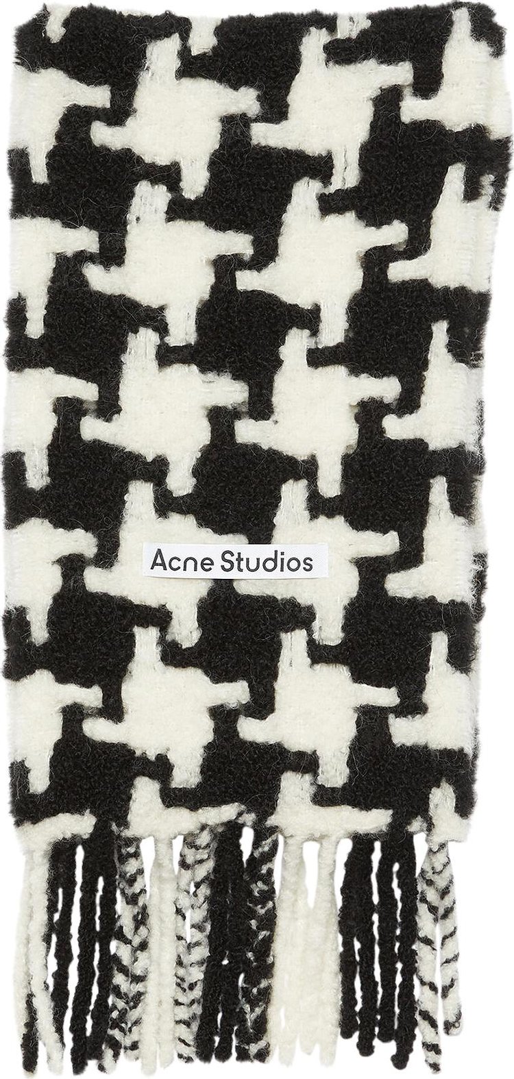 Acne Studios Houndstooth Scarf WhiteBlack