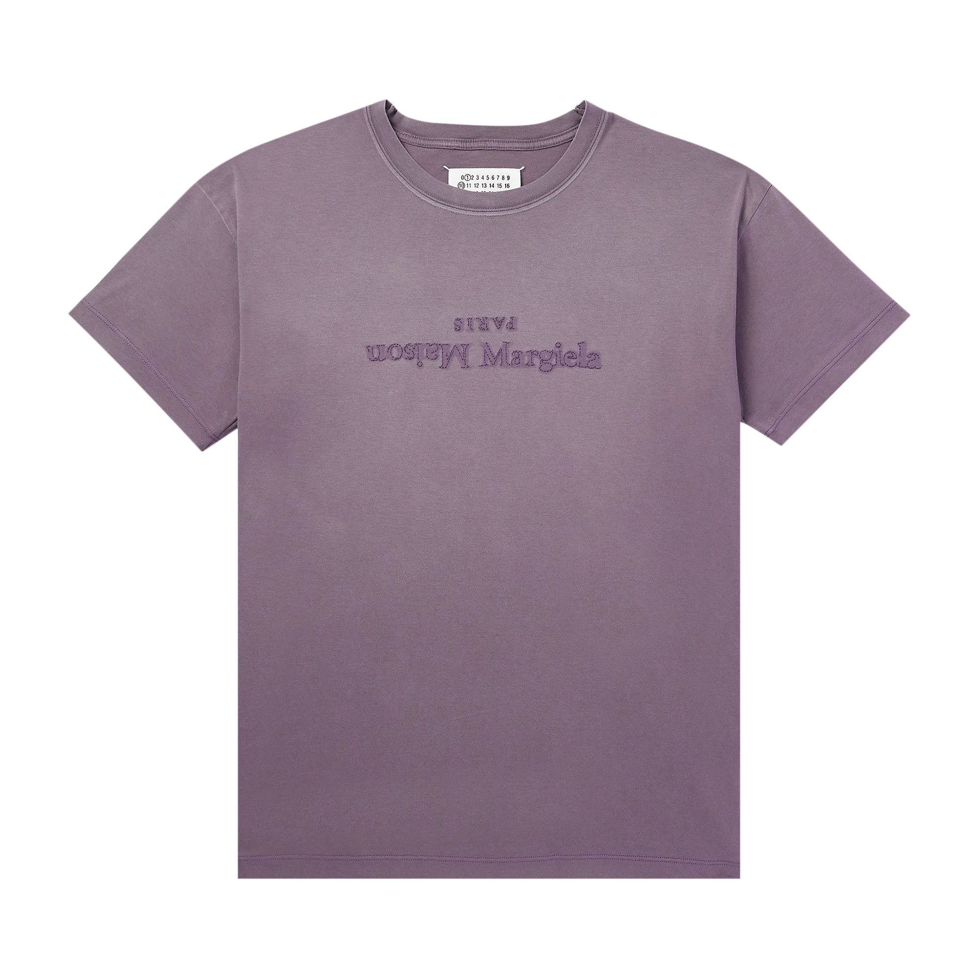 Buy Maison Margiela Jersey Logo T-Shirt 'Aubergine