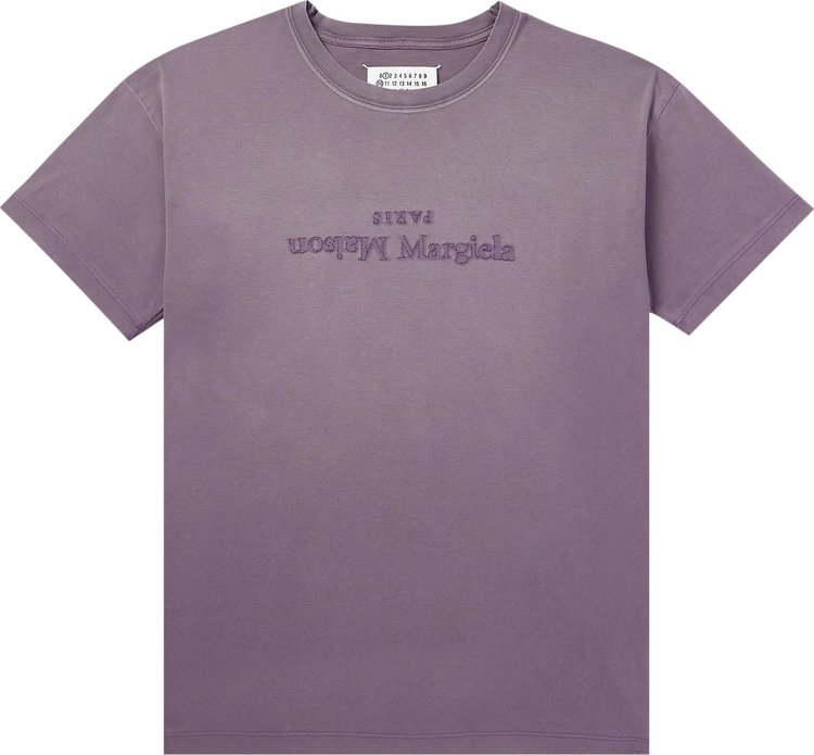 Maison Margiela Jersey Logo T-Shirt 'Aubergine'