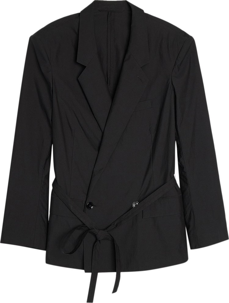 Lemaire Belted Light Tailored Jacket 'Black'