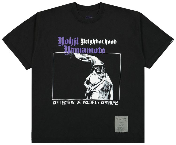 Yohji Yamamoto Pour Homme x Neighborhood PT Short Sleeve T Shirt Black