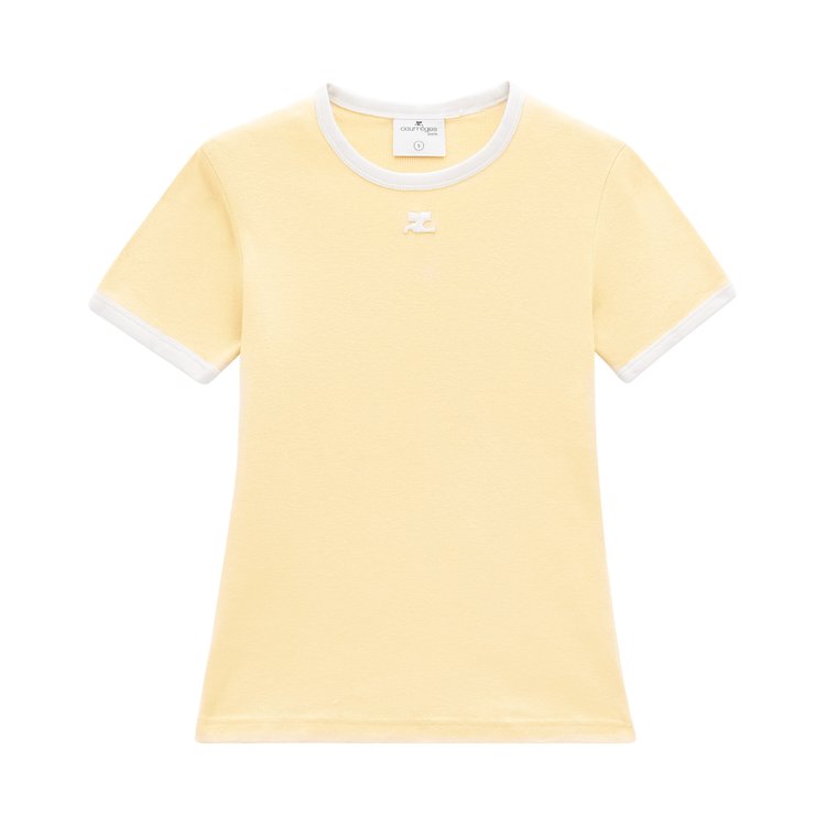 Courrèges Contrast T-Shirt 'Pollen/Heritage White'