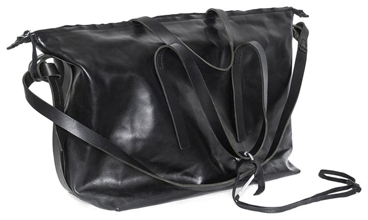Boris Bidjan Saberi 48H Horse Skin Weekender Shoulder Bag Black