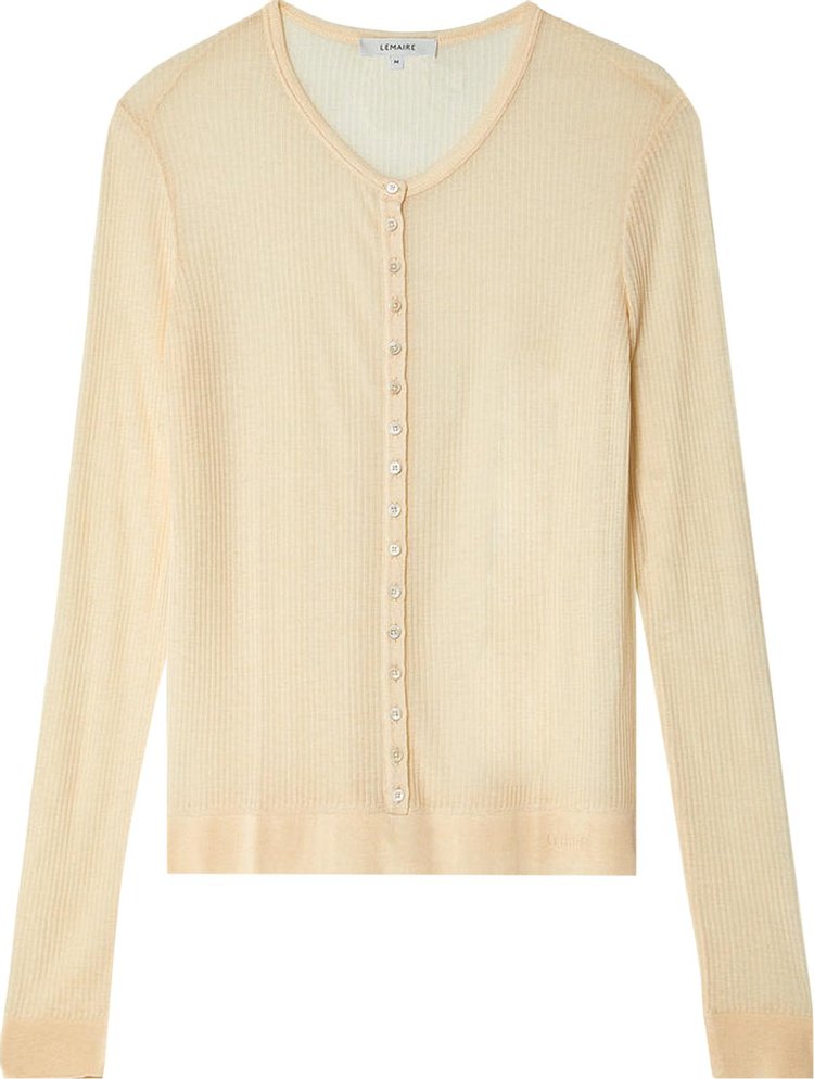 Lemaire Buttons Seamless Rib Top 'Light Powder'