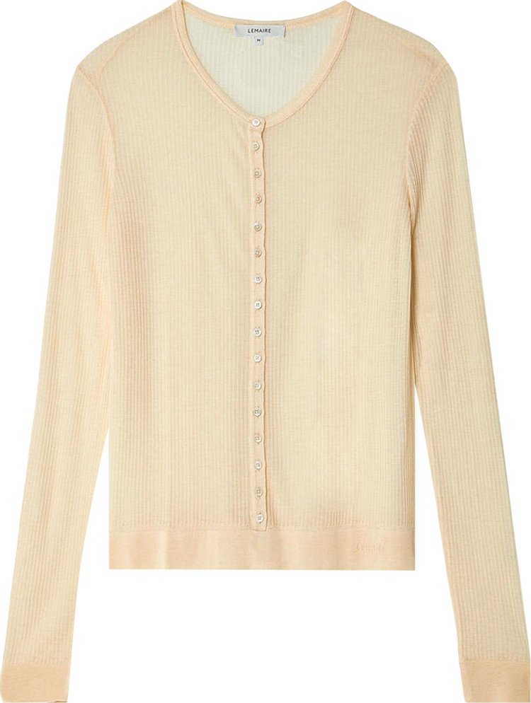 Lemaire Buttons Seamless Rib Top Light Powder