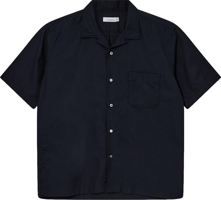 nanamica Open Collar Panama Short-Sleeve Shirt 'Navy'