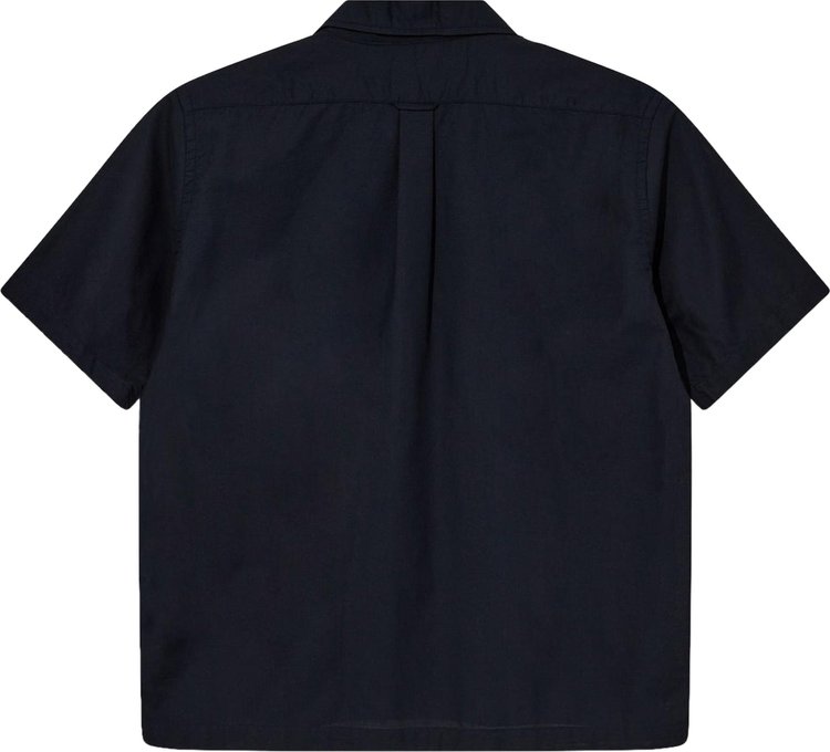 nanamica Open Collar Panama Short Sleeve Shirt Navy