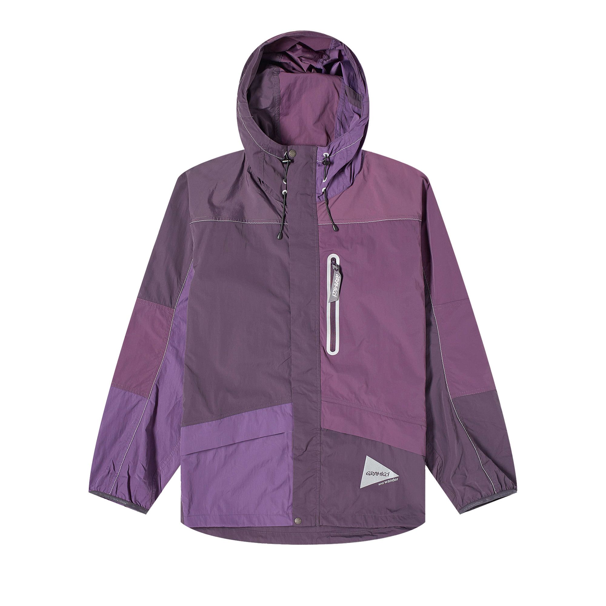 Buy Gramicci x And Wander Patchwork Wind Hoodie 'Multicolor/Purple