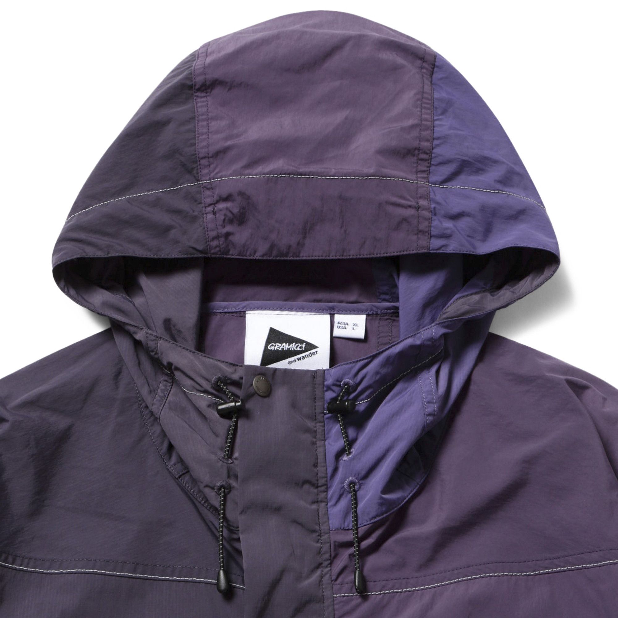 Buy Gramicci x And Wander Patchwork Wind Hoodie 'Multicolor/Purple