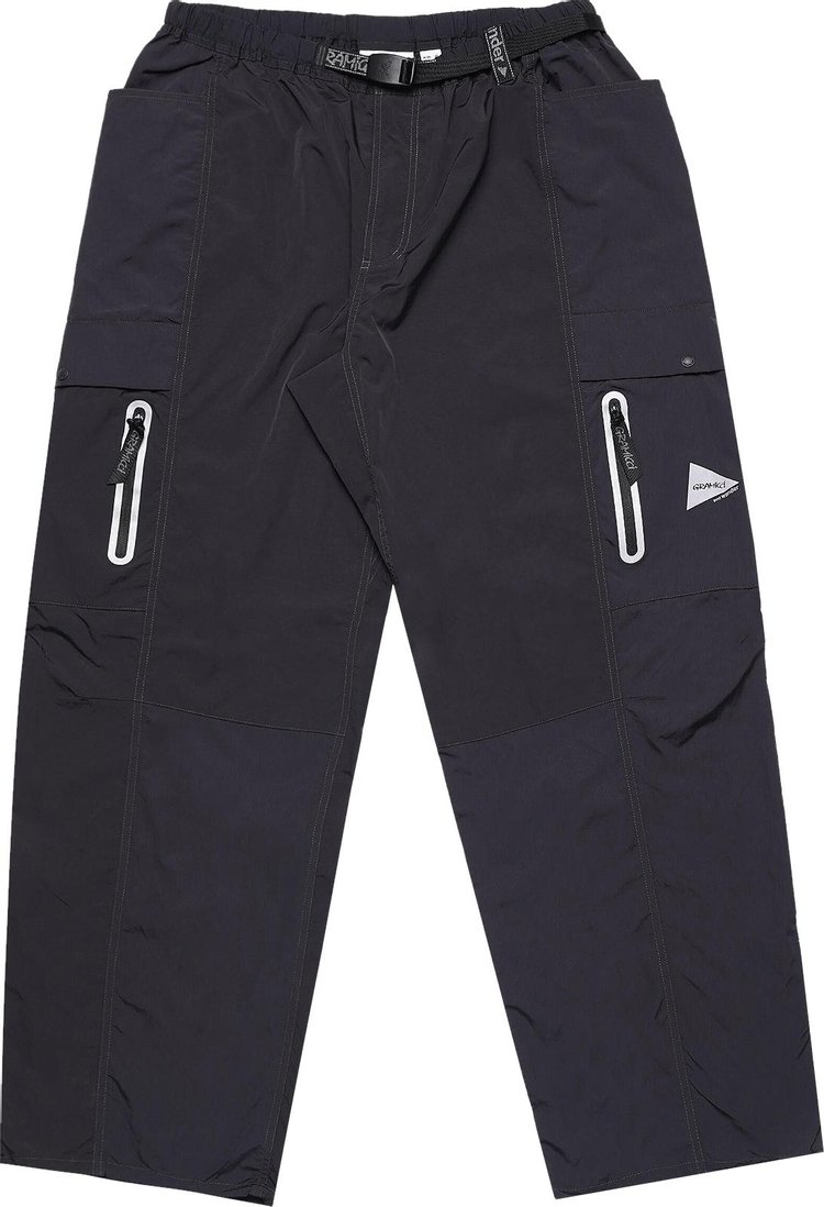 Gramicci x And Wander Patchwork Wind Pant 'Black'