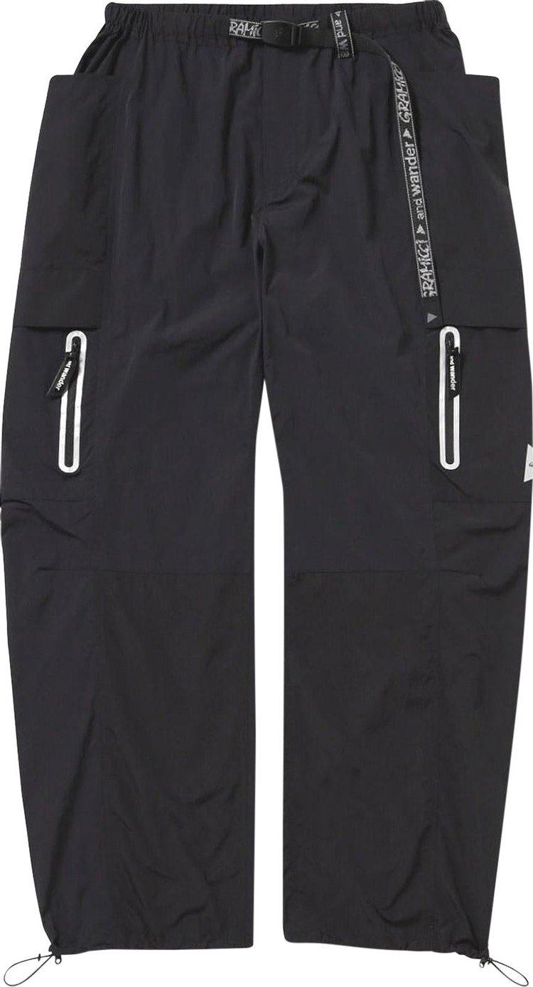 Gramicci x And Wander Patchwork Wind Pant 'Black'