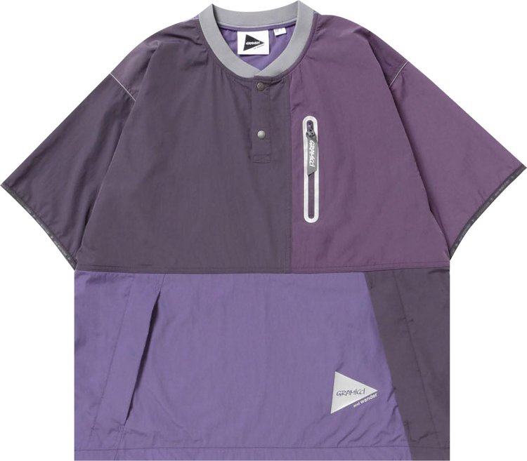 Gramicci x And Wander Patchwork Wind Tee MulticolorPurple