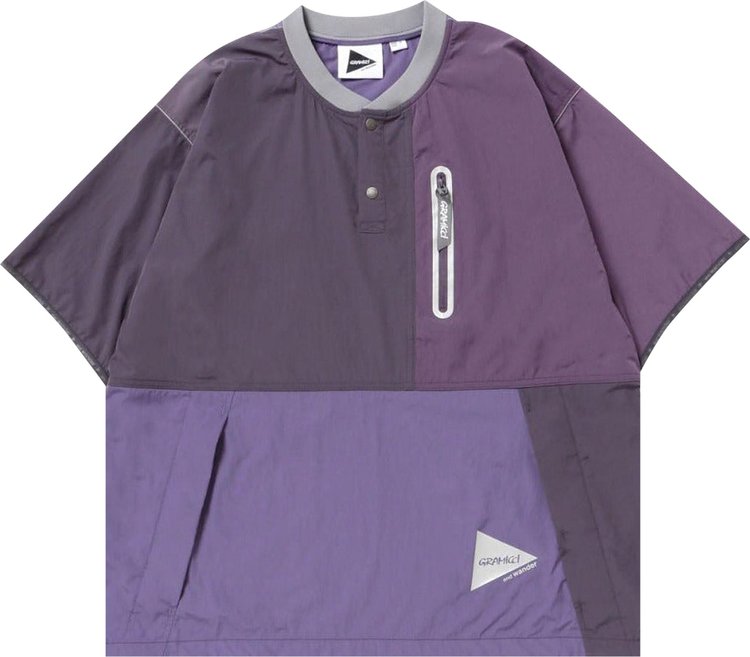 Gramicci x And Wander Patchwork Wind Tee 'Multicolor/Purple'