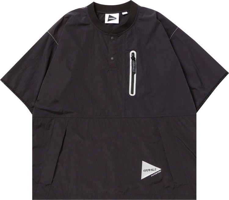 Gramicci x And Wander Patchwork Wind Tee 'Black'