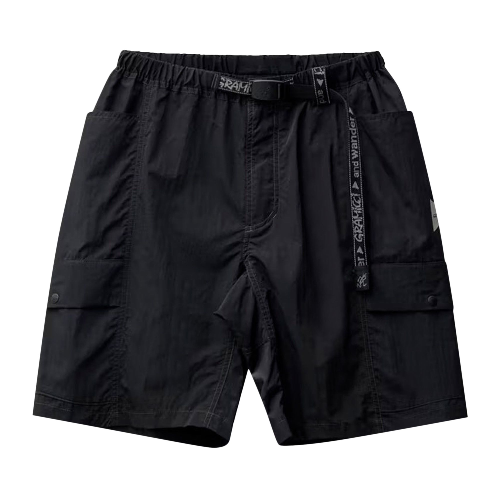 Buy Gramicci x And Wander Patchwork Wind Short 'Black' - GUP4