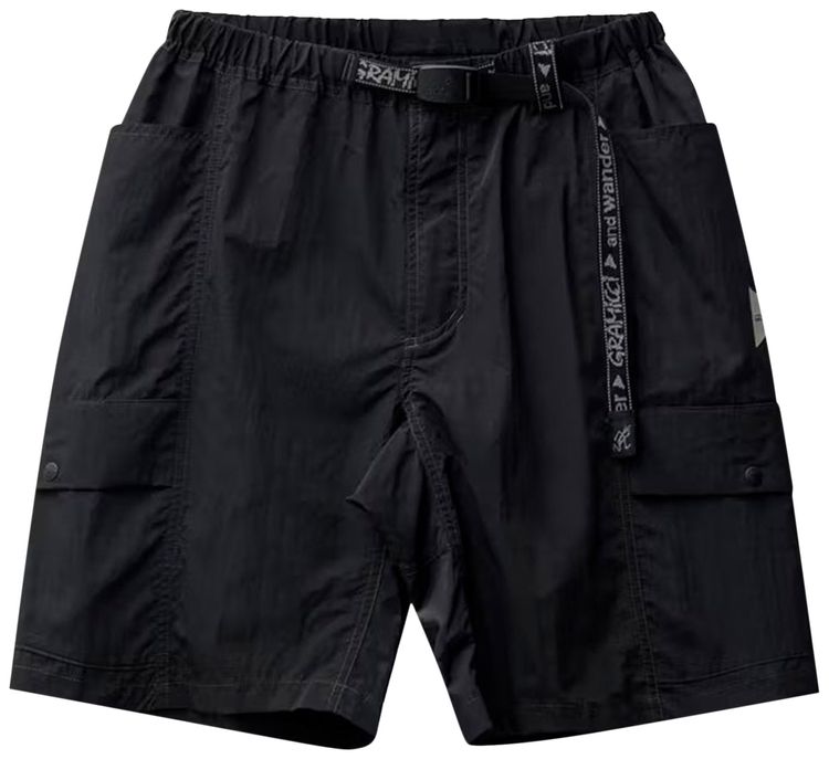 Gramicci x And Wander Patchwork Wind Short Black