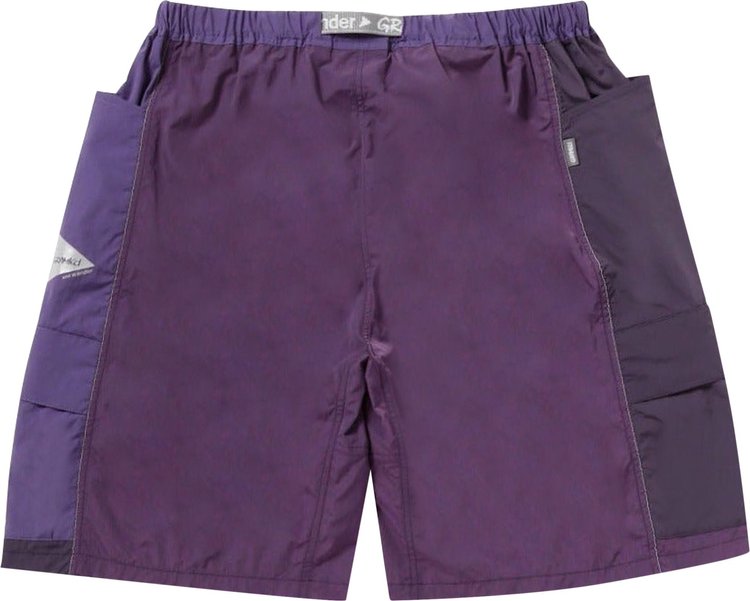 Gramicci x And Wander Patchwork Wind Short MulticolorPurple