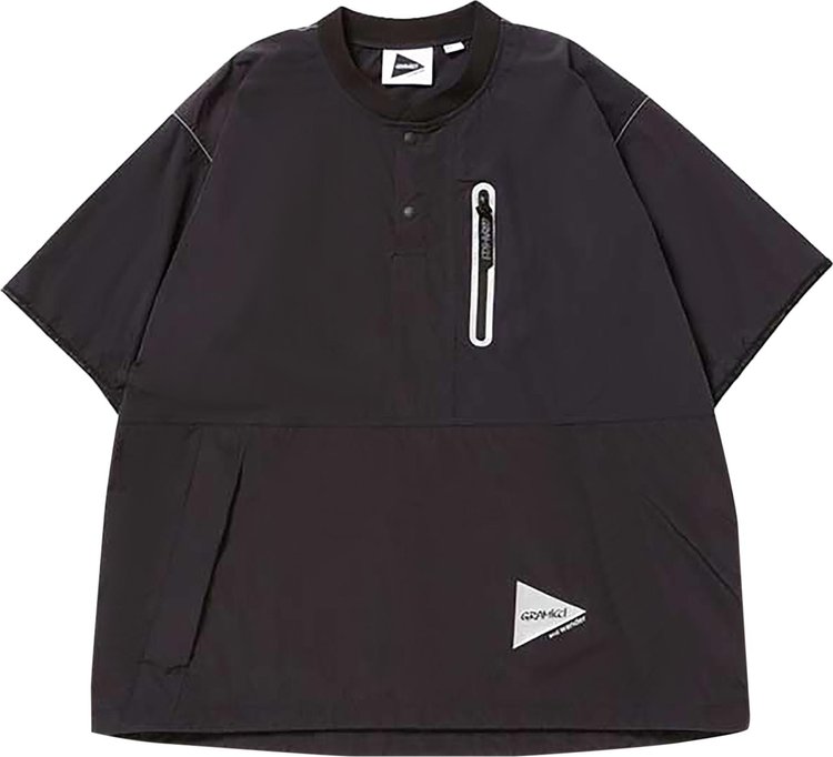 Gramicci x And Wander Patchwork Wind Tee 'Black'