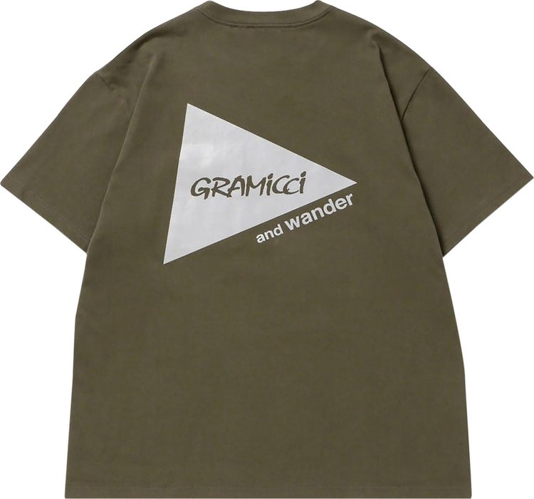 Gramicci x And Wander Back Print Tee Green