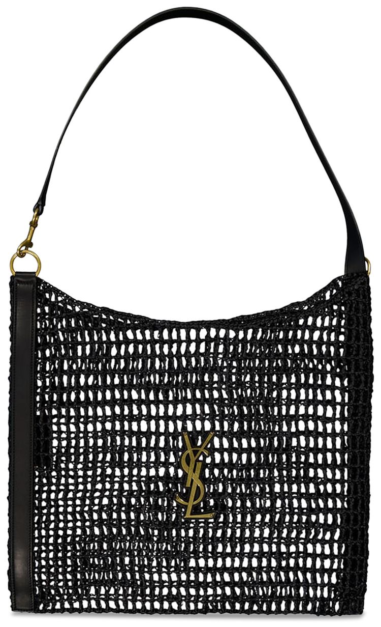 Saint Laurent Oxalis Logo Plaque Shoulder Bag Black