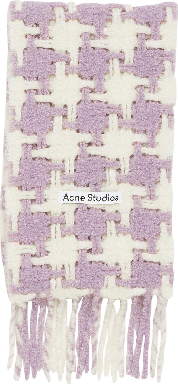 Acne Studios Houndstooth Scarf 'Lilac/White'