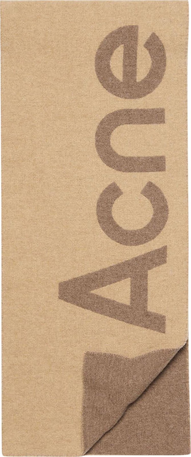Acne Studios Logo Jacquard Scarf 'Camel Brown'