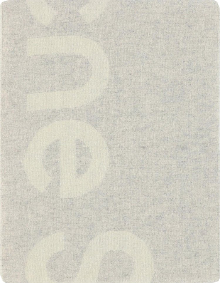 Acne Studios Logo Jacquard Scarf WhiteLight Grey