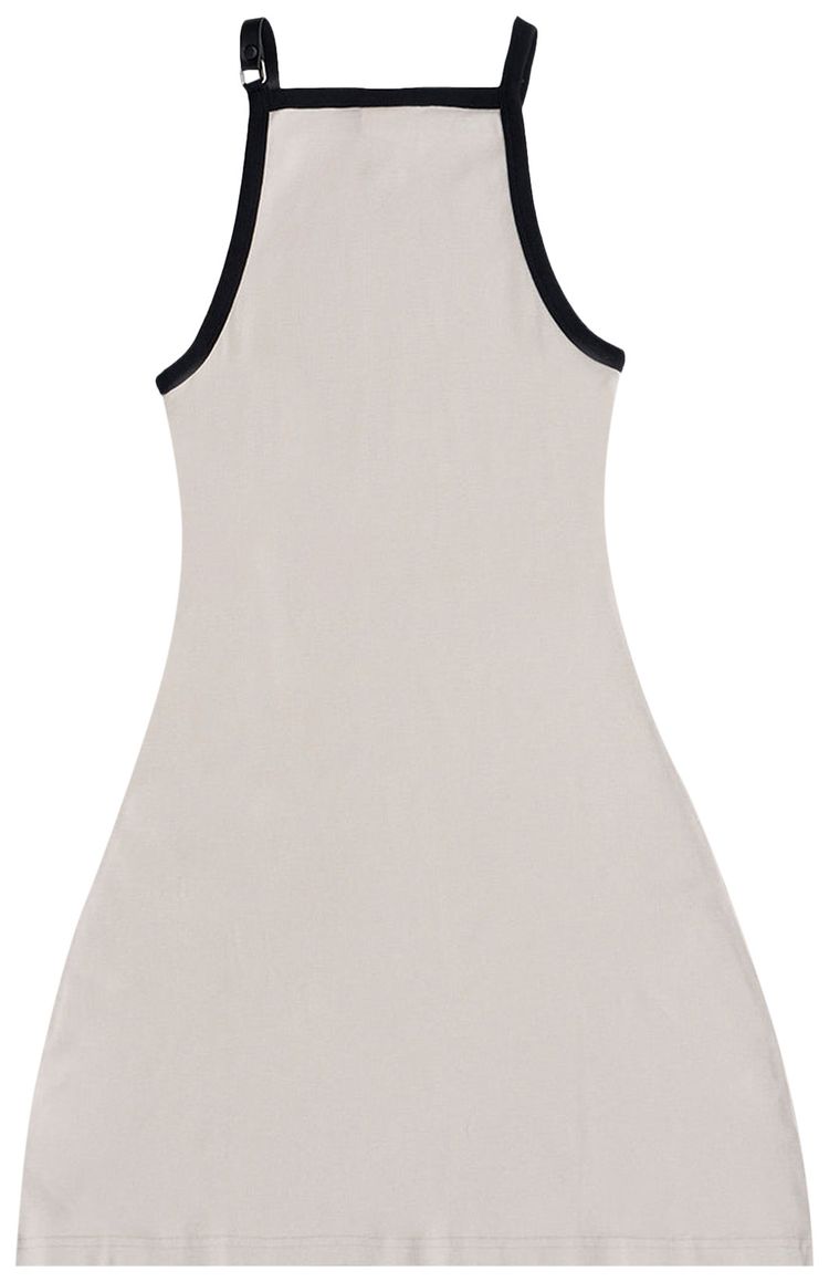 Courreges Buckle Contrast Dress Lime StoneBlack