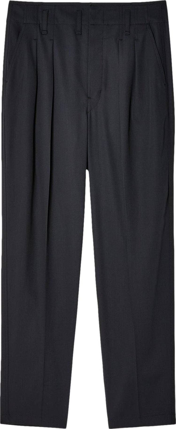 Lemaire Tailored Pleated Pants 'Jet Black'