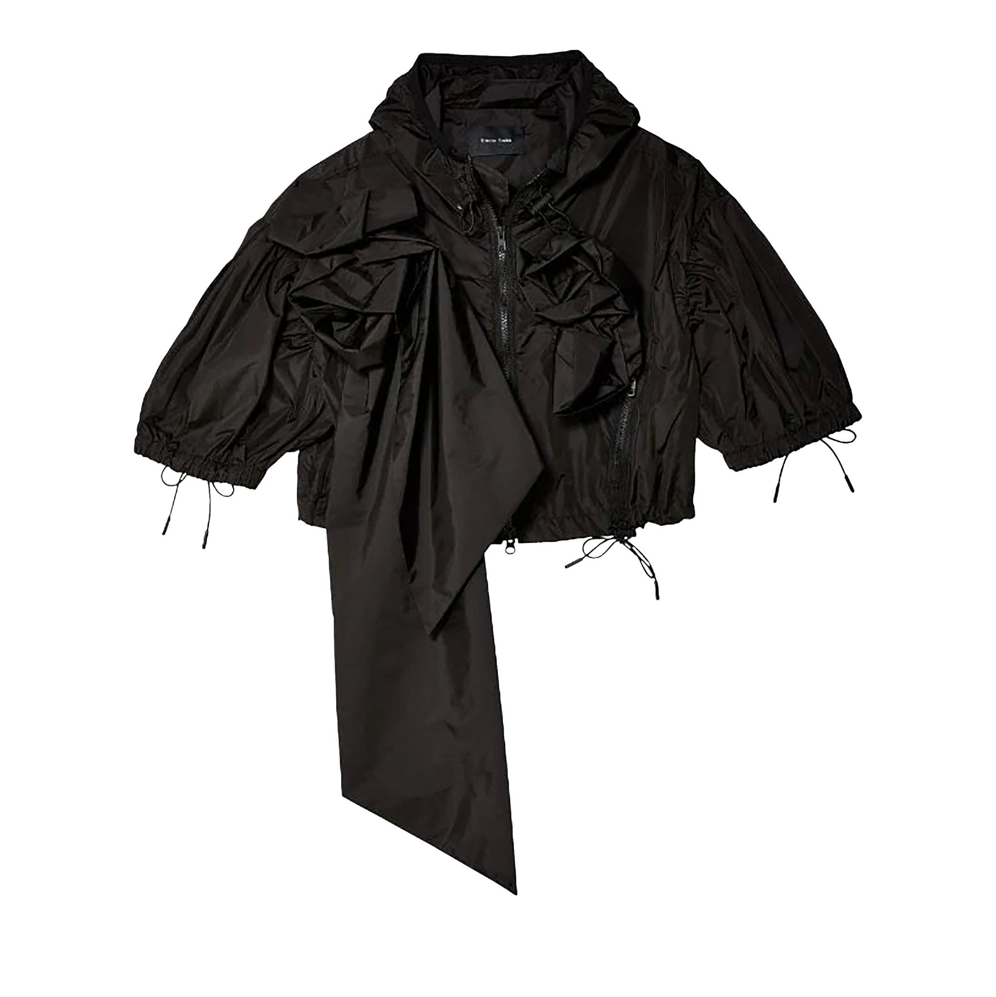 Buy Simone Rocha Pressed Rose Cropped Puff Sleeve Jacket 'Black