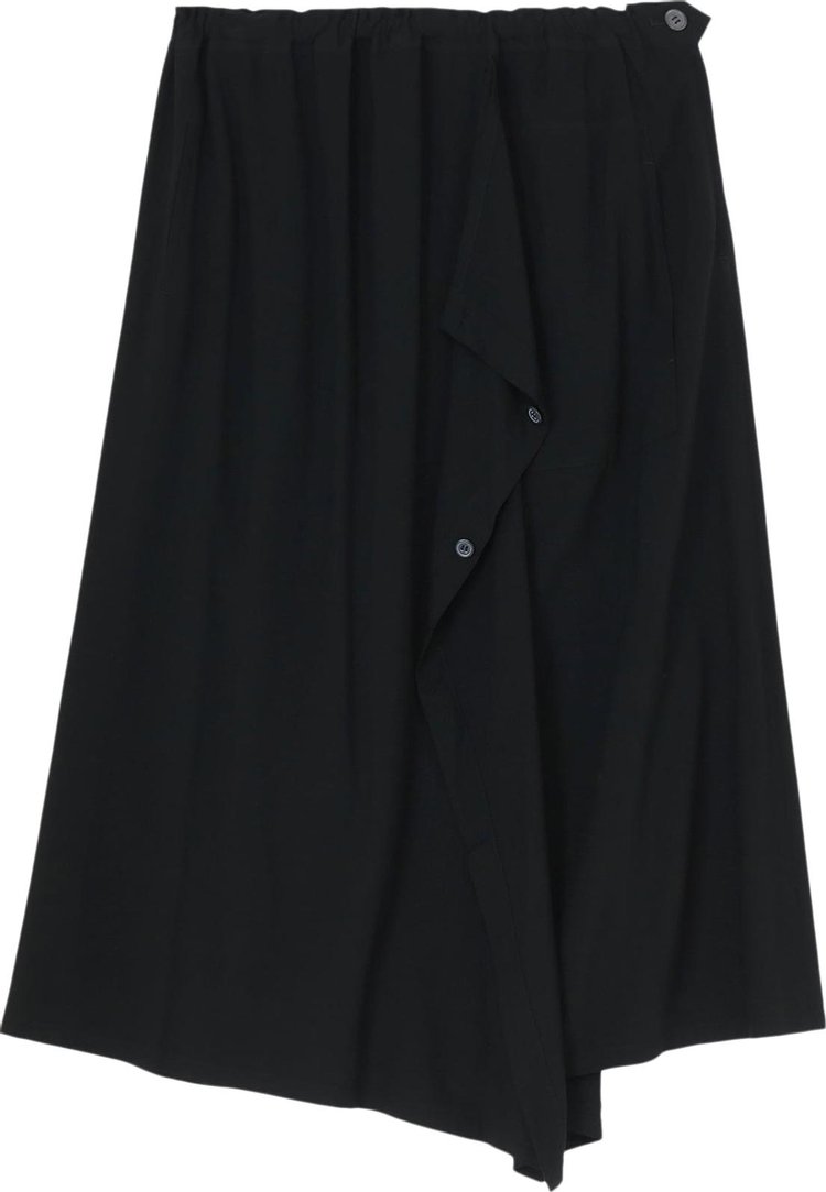Y's Rayon Mid Length Skirt 'Black'