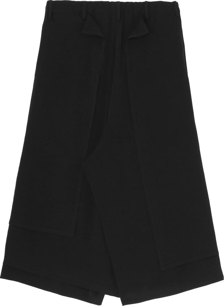 Yohji Yamamoto Front Button Wrap Pants Black