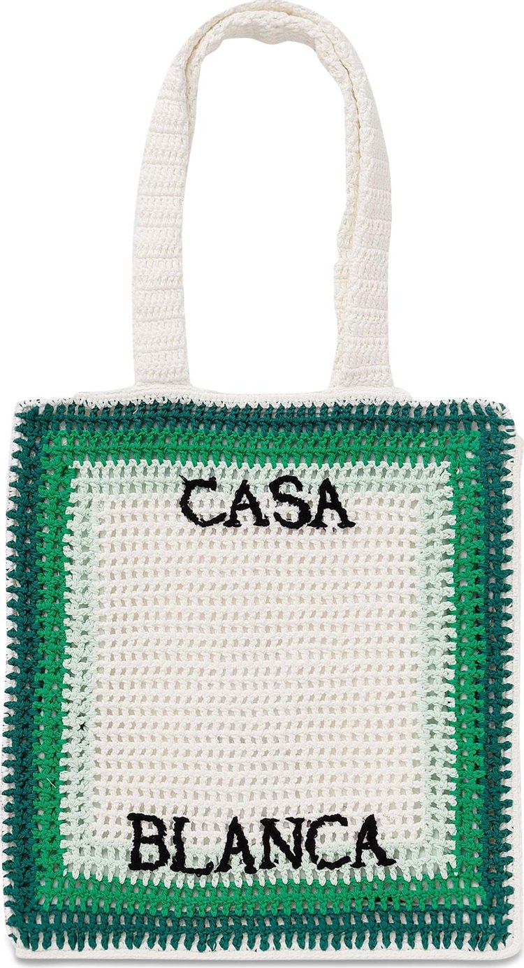 Casablanca Knit Crochet Bag 'Green/Multicolor'