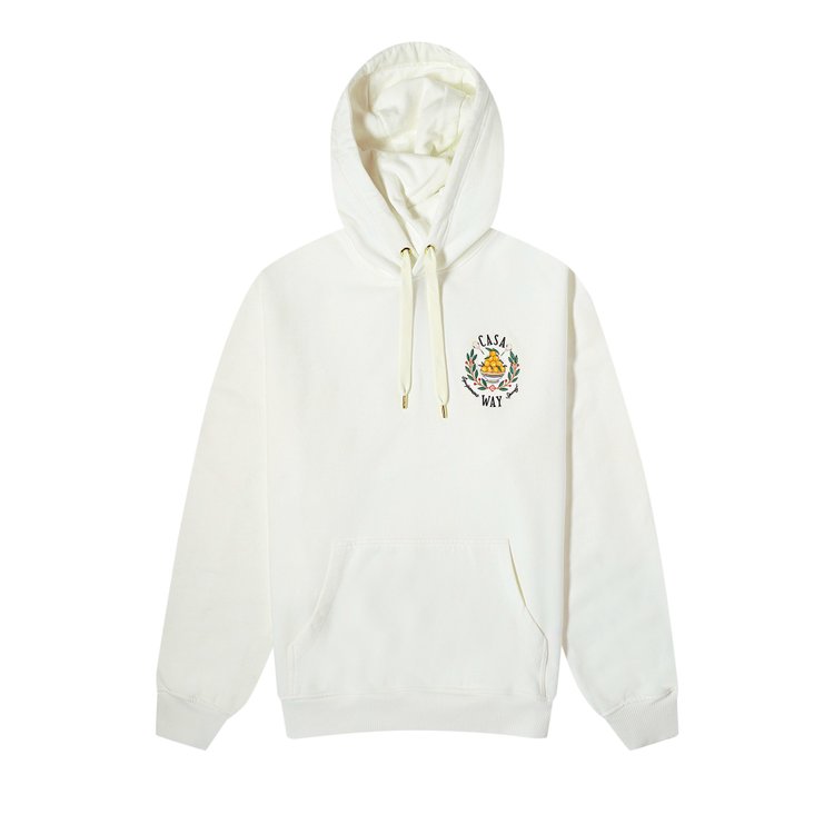 Casablanca Casa Way Embroidered Hoodie White