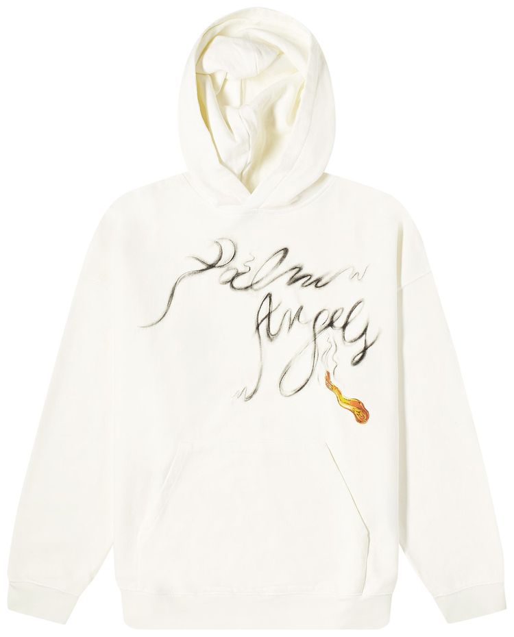 Palm Angels Foggy Hoodie Off WhiteBlack