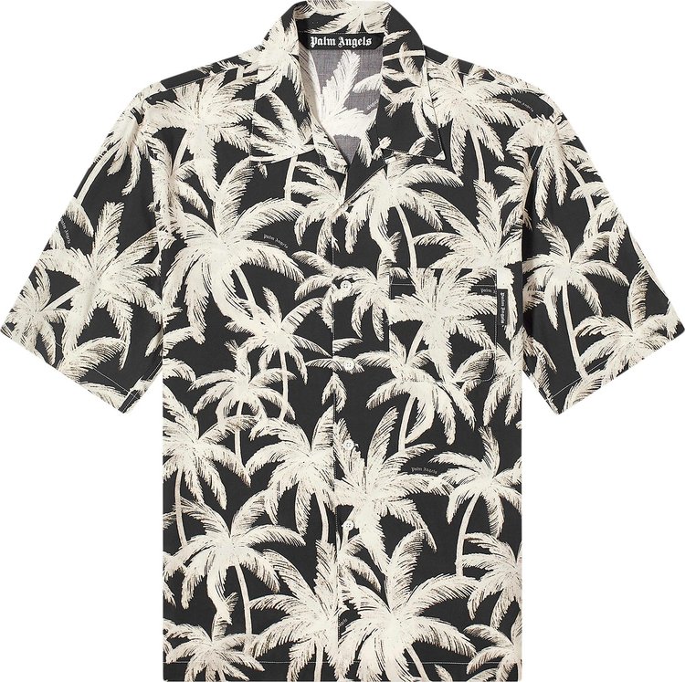 Palm Angels Palms All Over Shirt BlackOff White