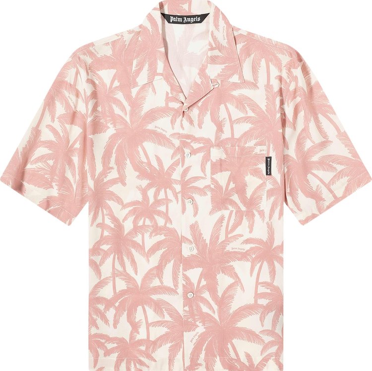 Palm Angels Palms All Over Shirt 'Off White/Pink'