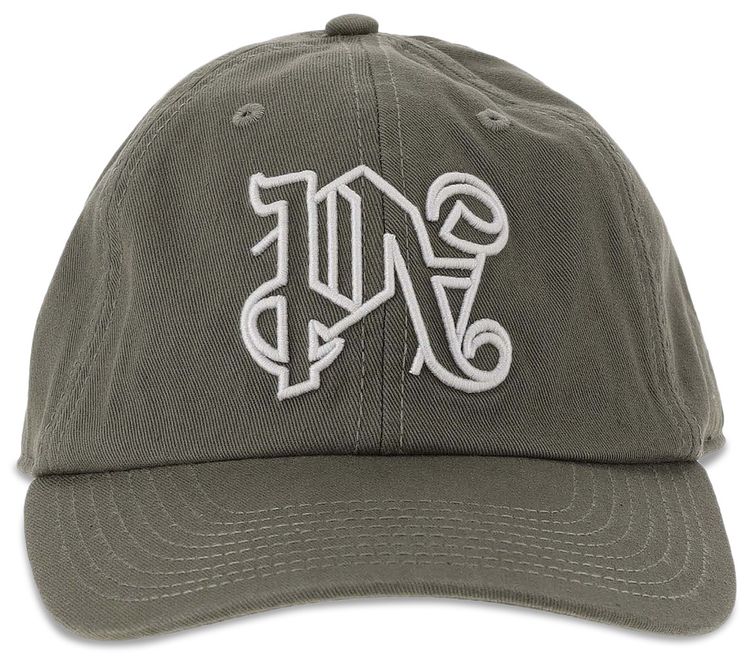 Palm Angels Monogram Cap MilitaryWhite