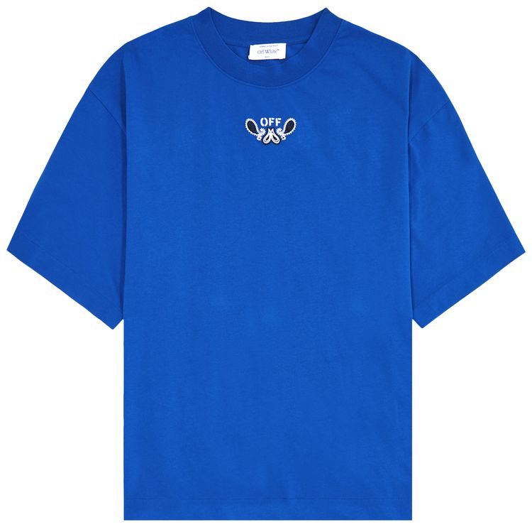 Off White Bandana Arrow Slim Short Sleeve Tee Nautical BlueWhite