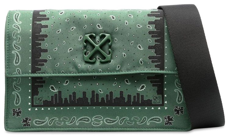 Off White Jitney 14 Messenger Bag Green