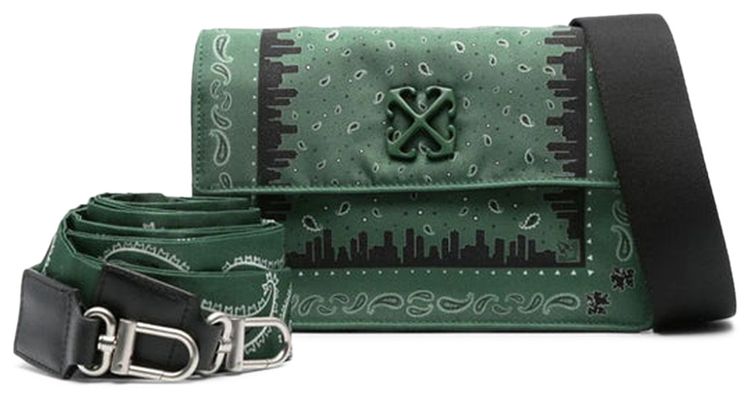 Off White Jitney 14 Messenger Bag Green
