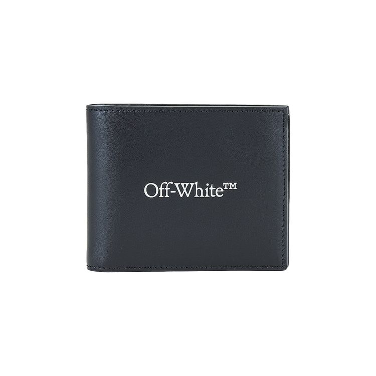 Off White Bookish Bifold Wallet BlackWhite